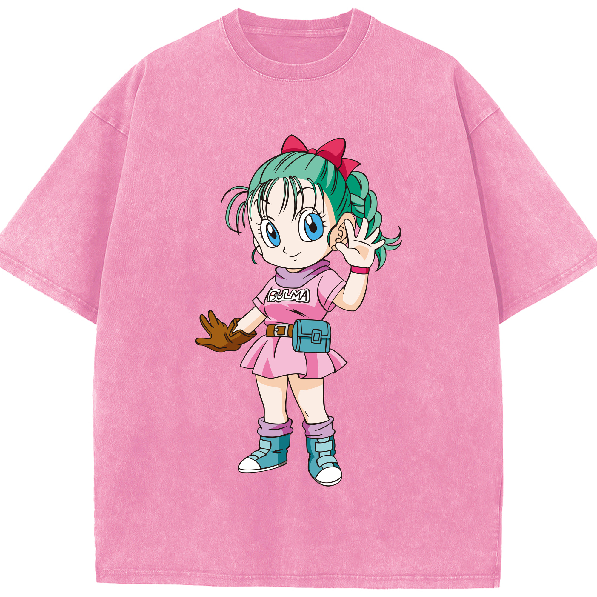（画像用） ドラゴンボール ブルマ DRAGON BALL Bulma 綿100% ヴィンテージ風 半袖Tシャツ（フロントプリント）